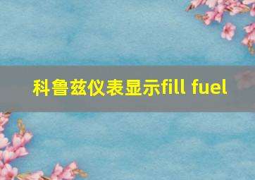 科鲁兹仪表显示fill fuel